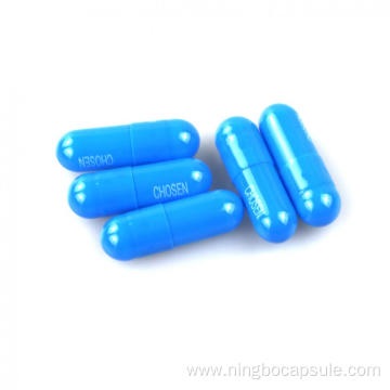 Size 0 light blue capsules shell